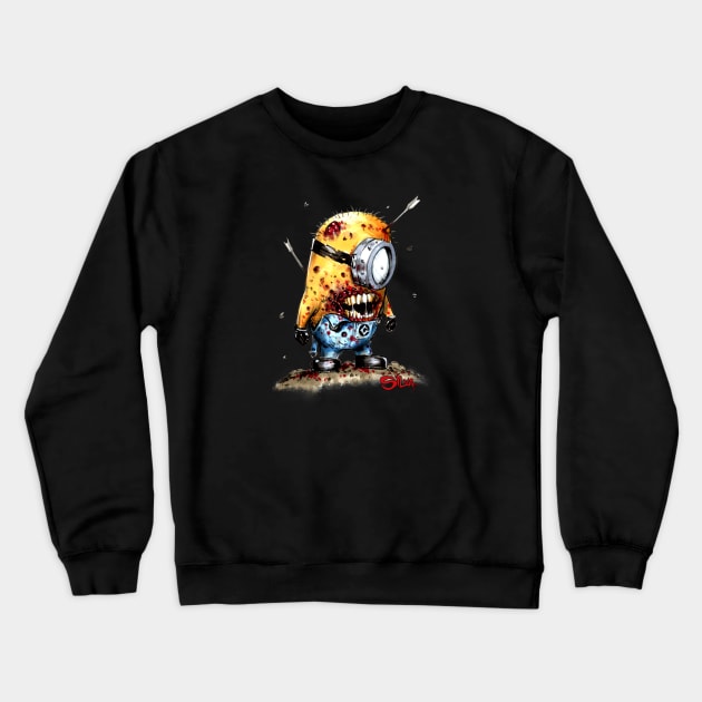Zombie Minion Crewneck Sweatshirt by dsilvadesigns